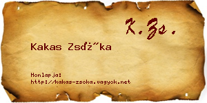 Kakas Zsóka névjegykártya